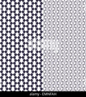 Geometrische nahtlose Muster in blau und grün mit Farbvariationen; Vektor-Bild zur Verfügung. Stock Vektor