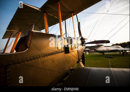 CHICHESTER, ENGLAND - 12.-14. September 2014: Freddie März Spirit of Aviation Flugzeuge auf dem Display beim Goodwood Revival. Stockfoto