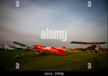 CHICHESTER, ENGLAND - 12.-14. September 2014: Freddie März Spirit of Aviation Flugzeuge auf dem Display beim Goodwood Revival. Stockfoto