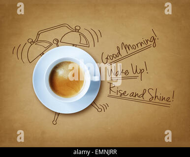 Guten Morgen Kaffee Stockfoto