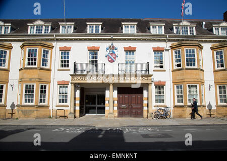 Außenseite des Stratford on Avon District Council zentrale Gebäude Stockfoto