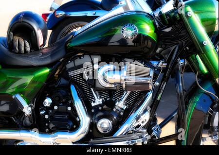 Ein Motorrad Harley Davidson Screamin Eagle. Stockfoto