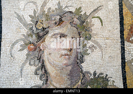 Mosaik Bodenblech. Roman, Imperial, 2. Jh. n. Chr.. Von Villa Daphne in der Nähe von Antiochia (Antakya, Türkei). Stockfoto