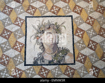 Mosaik Bodenblech. Roman, Imperial, 2. Jh. n. Chr.. Von Villa Daphne in der Nähe von Antiochia (Antakya, Türkei). Stockfoto