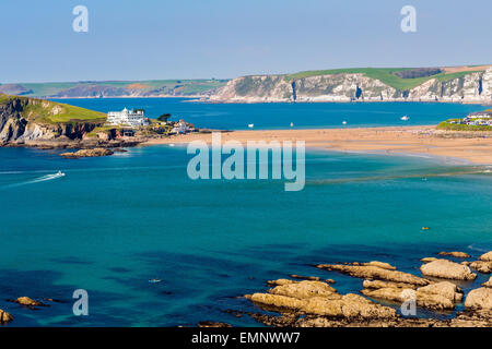 Burgh Island von Größe Devon England UK Europa aus gesehen Stockfoto