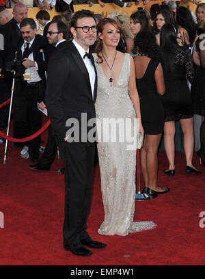 LOS ANGELES, CA - 29. Januar 2012: Berenice Bejo & Michel Hazanavicius auf der 17. Awards Annual Screen Actors Guild im Shrine Auditorium, Los Angeles. 29. Januar 2012 Los Angeles, CA Stockfoto