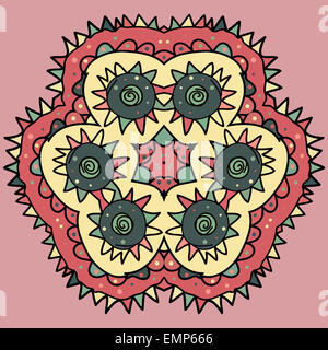 Vintage Stil Ornament Hintergrund runden Stockfoto