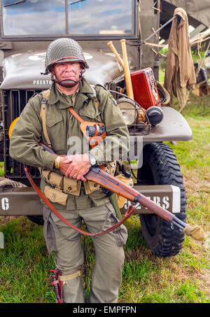 WW2-Re-enactment am historischen Militär zeigen Leicester England Stockfoto