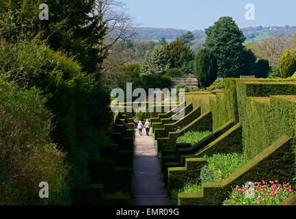 Paare, die in den Gärten von Biddulph Grange, eine National Trust-Eigenschaft in der Nähe von Stoke-on-Trent, Staffordshire, England UK Stockfoto