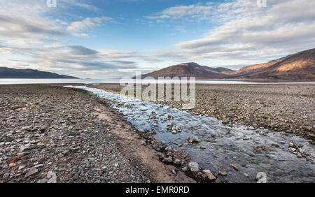 Bernera Strand von Glenelg Blick auf Skye in Schottland. Stockfoto