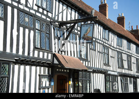 Der Falcon-Pub in Stratford-upon-Avon, Warwickshire Stockfoto