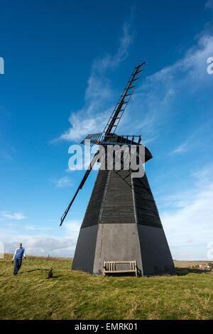 Leuchtfeuer-Mühle bei Rottingdean. Stockfoto