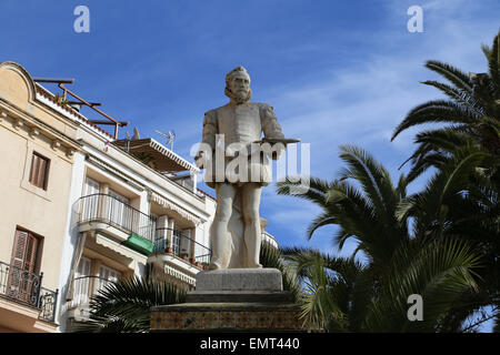 El Greco (1541-1614). Maler. Spanische Renaissance. Statue von El Greco. Sitges. Katalonien. Spanien. Stockfoto