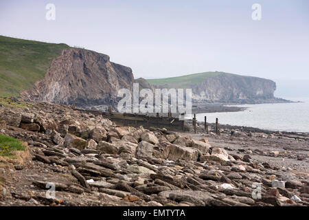 UK, Cumbria, Workington, Küste, irische Seeklippen Stockfoto