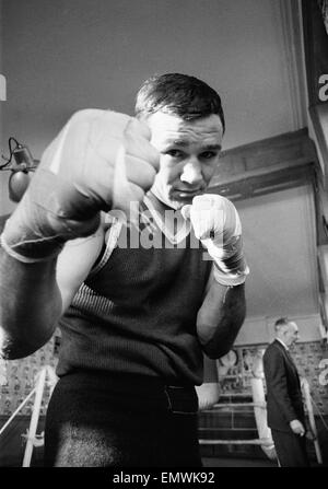 Britische Leichtgewicht Boxweltmeister Dave Charnley Training in Vorbereitung auf seinen Titel kämpfen gegen amerikanische Boxer Joe Brown in Texas. 11. November 1959. Stockfoto