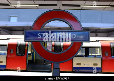 U-Bahnstation Stratford Stockfoto