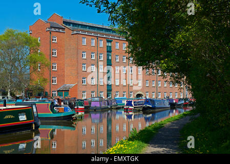 Macclesfield Kanal in Macclesfield, Cheshire, England UK Stockfoto