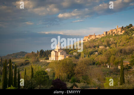 Madonna di San Biagio Church unter Montepulciano, Toskana, Italien Stockfoto