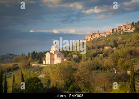 Madonna di San Biagio Church unter Montepulciano, Toskana, Italien Stockfoto