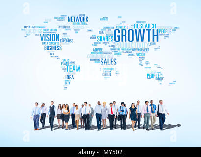 Vektor der Business-Konzepte auf der ganzen Welt. Stockfoto