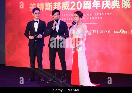 Shanghai, China. 23. April 2015. Jay Chou fördert für Meter Bonwe in Shanghai, China am 23. April 2015. © TopPhoto/Alamy Live-Nachrichten Stockfoto