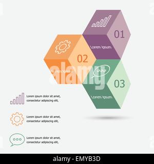 3D-Box Infografik Entwurfsvorlage, Lager Vektor Stock Vektor