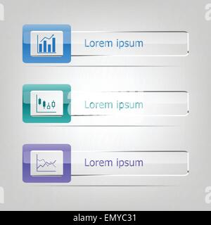 Satz von Vector Banner Infografik, Lager Vektor Stock Vektor