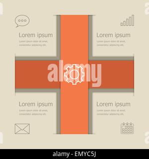 Abstrakte Vektor-Banner-Infografik-Design, Lager Vektor Stock Vektor