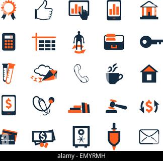 Business-Icon-Set. Finanzen, marketing, e-Commerce. Flaches design Stock Vektor