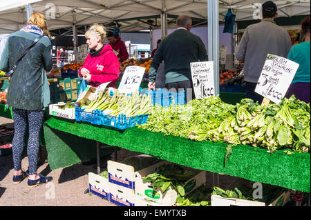 Obst und Gemüse Marktstand Stoke on Trent England UK GB EU Europa Stockfoto