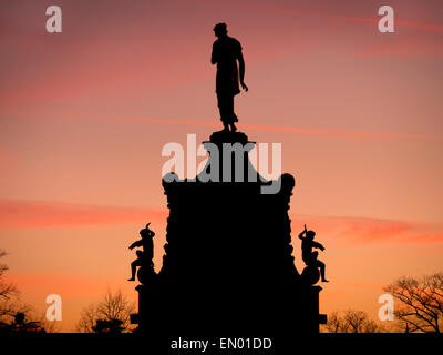 Europa, Großbritannien, England, London, Bushey Park Sonnenuntergang Stockfoto