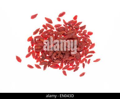 Goji-Beere, die auf einer isolierten Hintergrund isoliert Stockfoto
