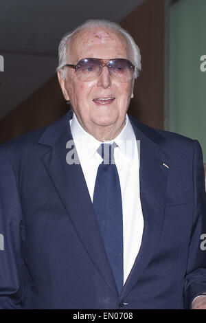 Französischen Modedesigner Hubert de Givenchy bei der Präsentation der Ausstellung "Hubert de Givenchy" - eine Ausstellung seiner Mode-Entwürfe auf dem Display im Thyssen-Bornemisza Museum Madrid mit: Hubert de Givenchy wo: Madrid, Spanien: 20. Oktober 2014 Stockfoto