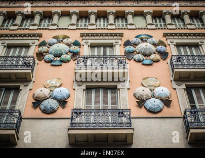 Casa Bruno Quadros, Barcelona, Spanien Stockfoto