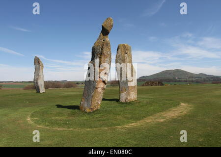 Lundin Links stehenden Steinen Fife Schottland April 2015 Stockfoto