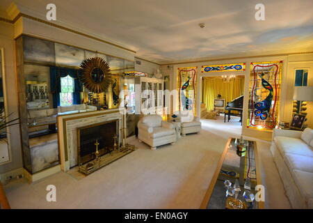 Das Innere des Hauses Gracelands Elvis in Memphis Stockfoto