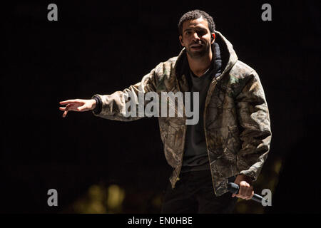 Indio, Kalifornien, USA. 19. April 2015. Sängerin DRAKE tritt während der drei Tage des Coachella Music and Arts Festival in Indio Polo Club in Indio, Kalifornien © Daniel DeSlover/ZUMA Draht/Alamy Live News Stockfoto