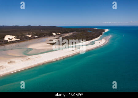 Luftaufnahme von Moreton Island, Brisbane, Australien Stockfoto