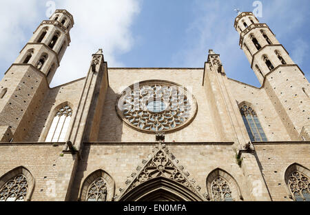 Basilika Esglesia de Santa Maria del Mar, Barcelona, Katalonien, Spanien Stockfoto