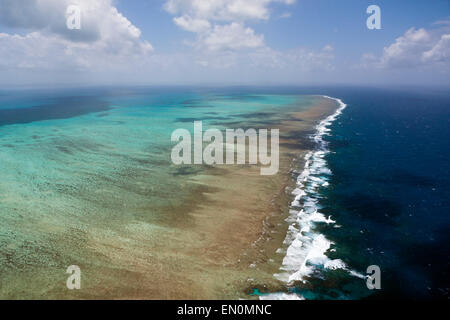 Luftaufnahme des Great Barrier Reef, Queensland, Australien Stockfoto