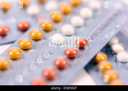 Antibabypillen im Feld Stockfoto