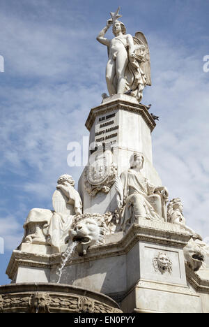 Brunnen des katalanischen Geistes auf Pla de Palau, Barcelona, Katalonien, Spanien Stockfoto