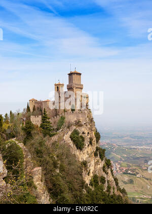 Rocca Della Guaita, alte Festung von San Marino Stockfoto