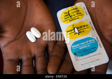 antiretrovirale Medikamente in Simbabwe Stockfoto