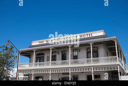 Martinborough Town Center und Hotel, Architektur im viktorianischen Stil, Neuseeland. Stockfoto