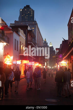 New Orleans, Louisiana: Bourbon Street im Stadtteil Franch Stockfoto