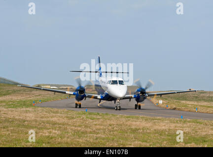 Eastern Airways zivilen Jetstream 41 Passagierflugzeug auf Crew transfer Operationen der RAF.  SCO 9701. Stockfoto