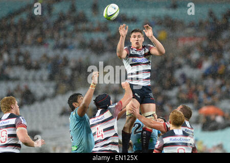 Sydney, Australien. 25. April 2015. Super Rugby.NSW Waratahs im Vergleich zu Melbourne Rebellen. Die Rebellen gewinnen eine Linie. Die Waratahs gewann 18-16. Bildnachweis: Aktion Plus Sport/Alamy Live-Nachrichten Stockfoto