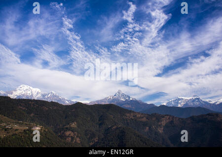 Annapurna Range, Pokhara, Nepal, Asien Stockfoto