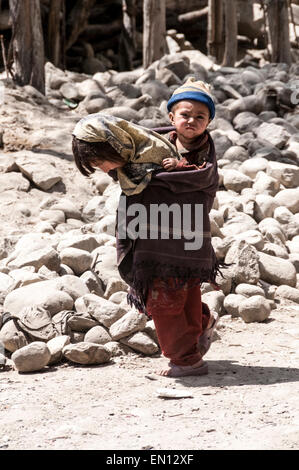 Gesichter von Pakistan in die Northern Frontier District von Baltistan und das Dorf Hushe Stockfoto